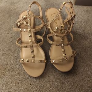 Lulu's studded block heels